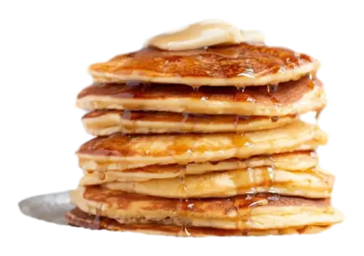 2 Pancakes or French Toast, 2 Bacon, 2 Sausage, Home Fries or Grits and 2 Eggs